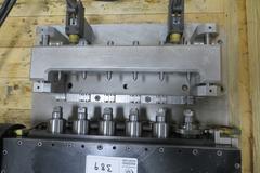 Beere Precision Products 6-360 6-Spindle 5C Collet Rotary Fixture with Haas Brushless Motor and Cables Mounted to 22" x 20.5" Plate