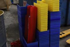 Plastic Bins on 28" x 26" Pallet