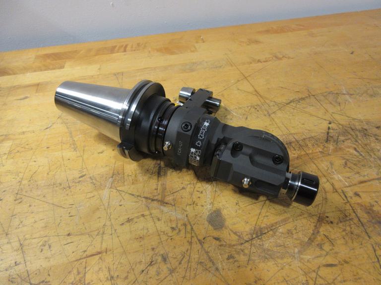 MST CT50-HUA10-150-T110 Split-Collet Type CTH10/C10 Right-Angle Milling Head w/ Manual, Mounted On CAT50 (New Unused)