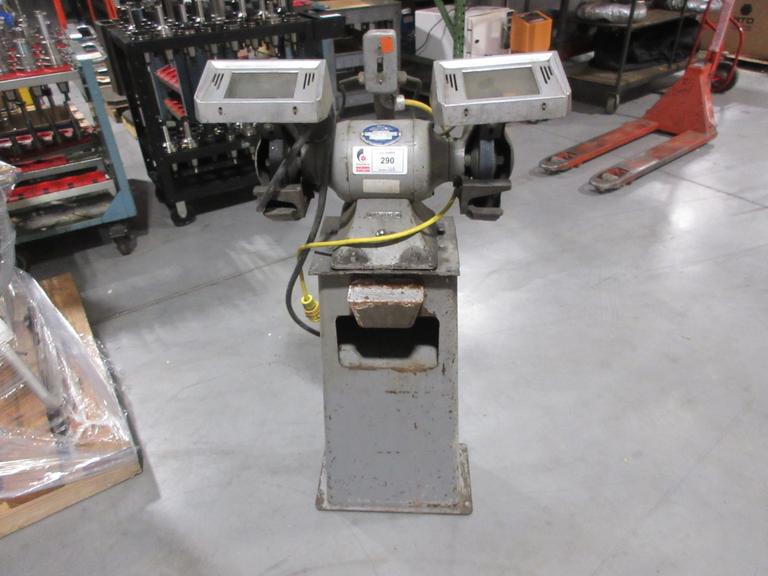 Skil Double End Pedestal Grinder 7" Wheels W/ Heavy Duty Base - 440 Volt 3-Phase