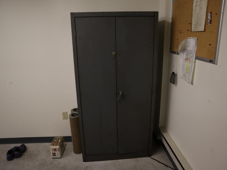 Metal Cabinet -2-Door In Office - NO CONTENTS