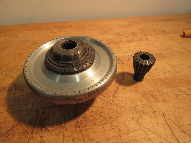 Jacobs Spindle Nose Lathe Chuck w/ 7/8" & 1-3/16" Rubber Collets With Hardinge 8050 Standard Thread