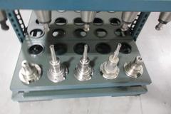 Command Heavy-Duty 95 Pocket CAT50 Tool Rack W/ Erickson CAT50 Hydraulic Tool Holders (55) Mostly Metric