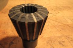 Jacobs Spindle Nose Lathe Chuck w/ 7/8" & 1-3/16" Rubber Collets With Hardinge 8050 Standard Thread