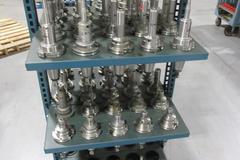 Command Heavy-Duty 95 Pocket CAT50 Tool Rack W/ Erickson CAT50 Hydraulic Tool Holders (55) Mostly Metric