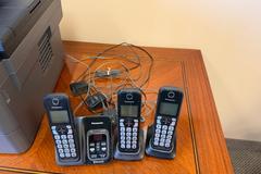 Brother MFC-L2717DW Wireless Black-and-White All-in-One Laser Printer and Panasonic Cordless Phone Set