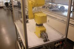 Fanuc Robot LR Mate 200iB/HP Robotic Arm, Fanuc R-J3iB Mate System, Remote Teach Pendant, Enclosure