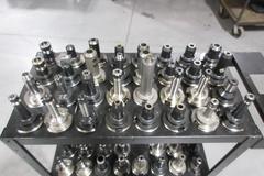 Big Bear Rolling Tool Cart with (64) CAT50 Pockets and (47) CAT50 Assorted Tool Holders