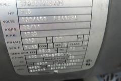 Gardner Denver VR7-8 7.5 HP Piston Type Air Compressor with 80 Gallon Reservoir Tank