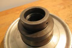 Jacobs Spindle Nose Lathe Chuck w/ 7/8" & 1-3/16" Rubber Collets With Hardinge 8050 Standard Thread