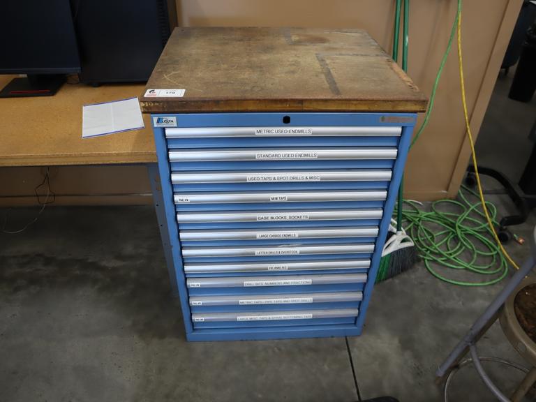 Lista HD Tool Cabinet - 11 Drawer - LOADED with Cutting Tools - A LOT OF CARBIDE