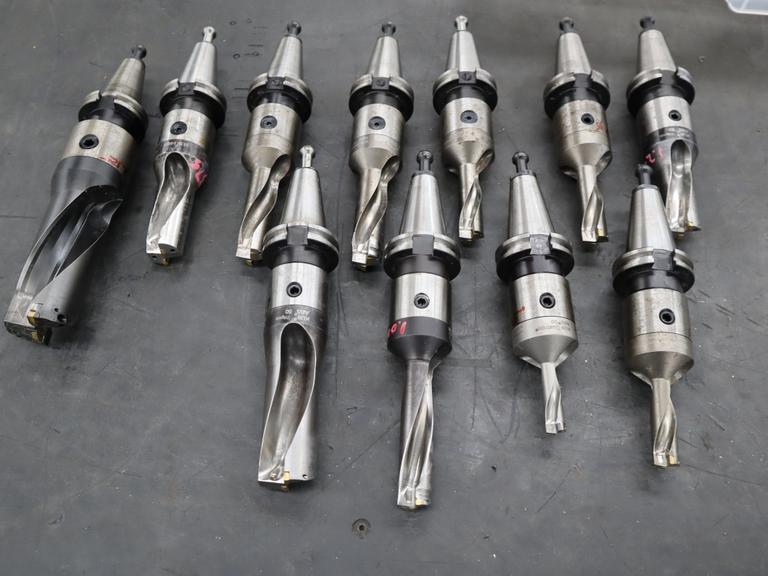 Komet Thru Spindle Coolant Insert Drills (9) ABS50 (1) ABS63 -All CT40 Taper Tool Holders