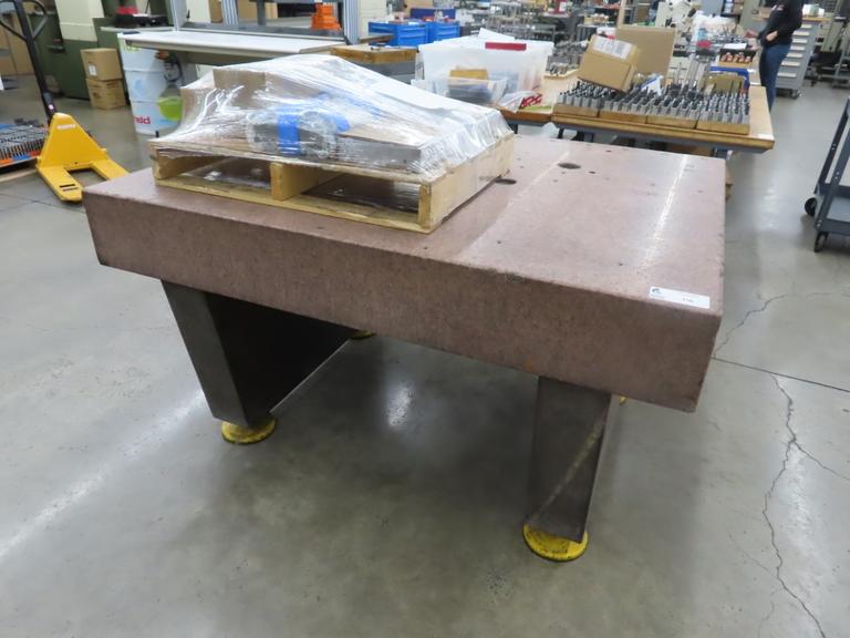 Charmilles Andrew 48"x 60" x 8.5"   Pink Granite Surface Plate - Contents NOT Included