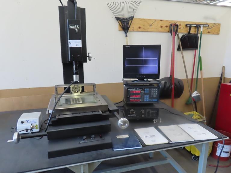 Micro-Vu Model 30 2 Video Measuring System w 2 Axis Micro-VU DRO w Q16 Metrology Computer