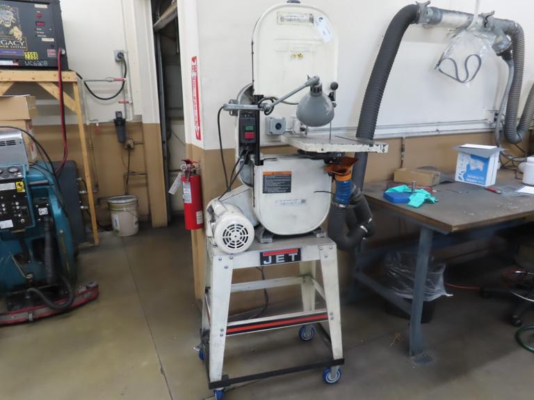 Jet Model JWBS-140S Vertical Band Saw w Titling Table on Portable Base