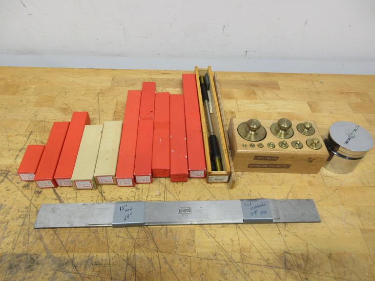Standard & Weights Set, Micrometer Standards Assorted Lengths, Micrometers Parrells  