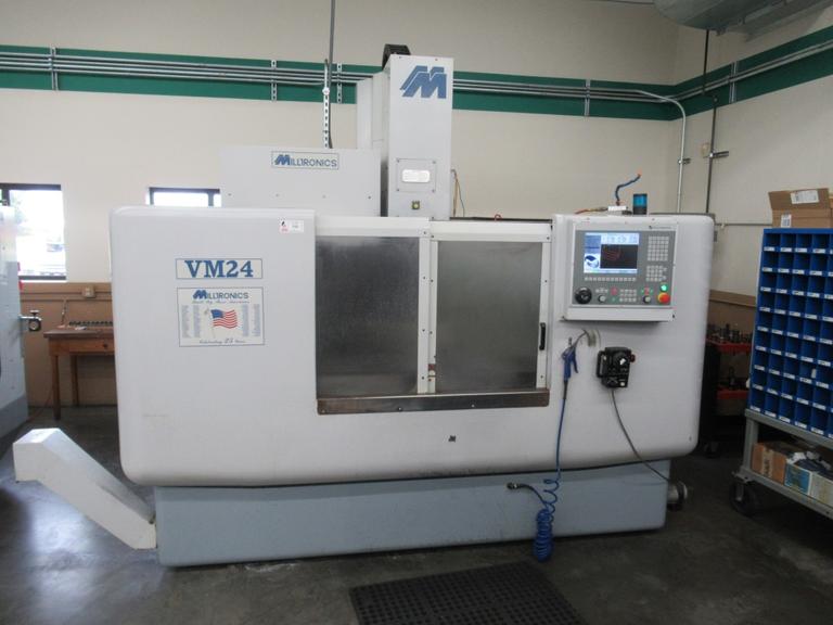 Milltronics VM24 Series D CNC Vertical Machining Center, 8200B CNC Control, 20 ATC, RJH, 