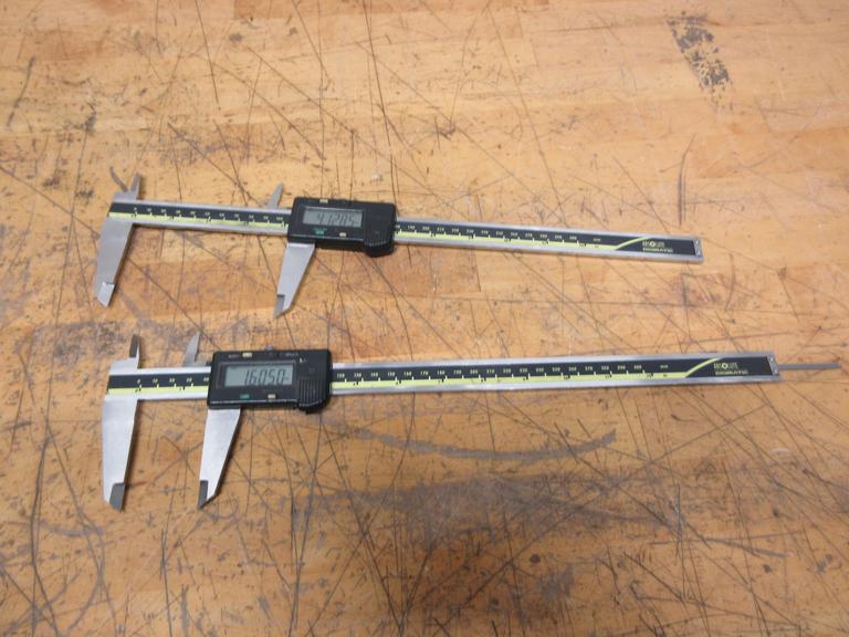 Mitutoyo (2pcs) ABSOLUTE Digimatic 12" Digital Caliper **Missing Thumb Rollers**
