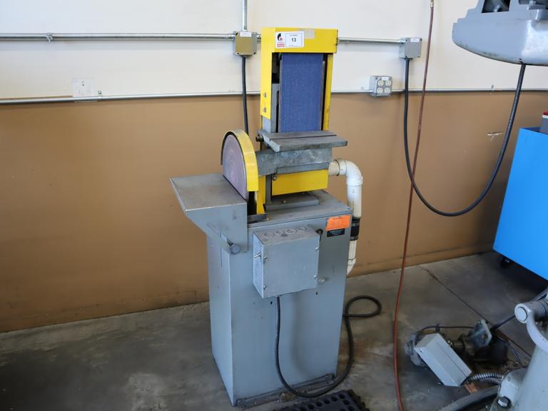 Kalamazoo Combination Belt and Disc Grinder, 12" Disk, 6" Belt w Metal Stand Work Tables