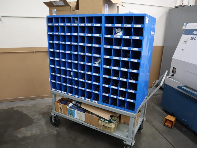 Portable Hardware Shelving with Fasteners and Hardware