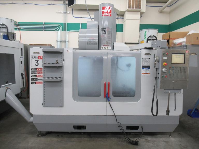 Haas VF-3SS CNC Vertical Machining Center, 4th Axis Drive, TSC , Probing, 12K RPM, Chip Auger, HSM, Programmable Coolant, RJH