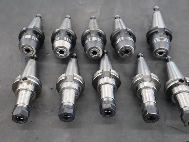 CT40 Taper Tool Holders (10) :(5) Schunk 3/4" Hydraulic Expansion Holders, (5) ER20 Collet Chucks