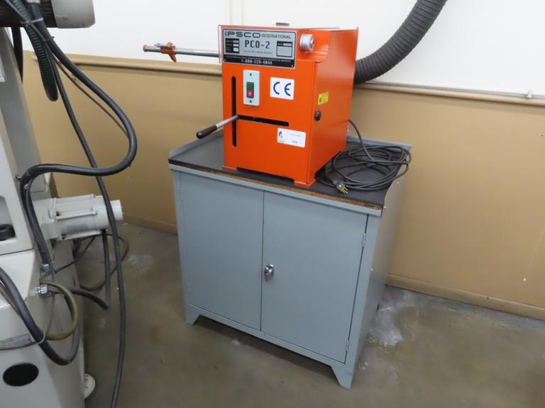 Ipsco International PCO-2 Pin Cut Off and Grinding Machine w Cabinet and Contents