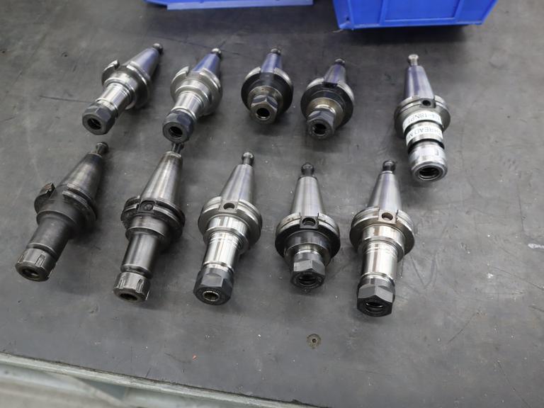 CT40 Taper Tool Holders: (9) Er20 Collet Holders, (1) Nikken SKN-16B Collet Holder