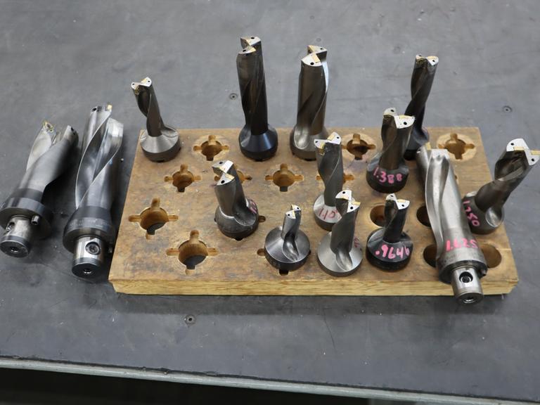 Komet Thru Spindle Coolant Insert Drills, 2 Flute, (12) ABS50 and (2) ABS 63 Holders