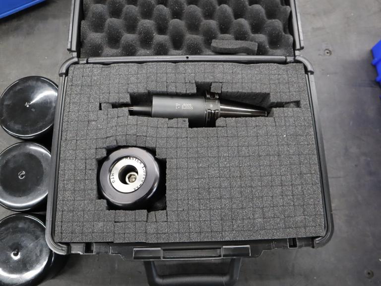PQi Quality Master Setting Ring Gages, Magnetic Backs, 1" and 1.5" with CT40 Taper .5" Test Holder