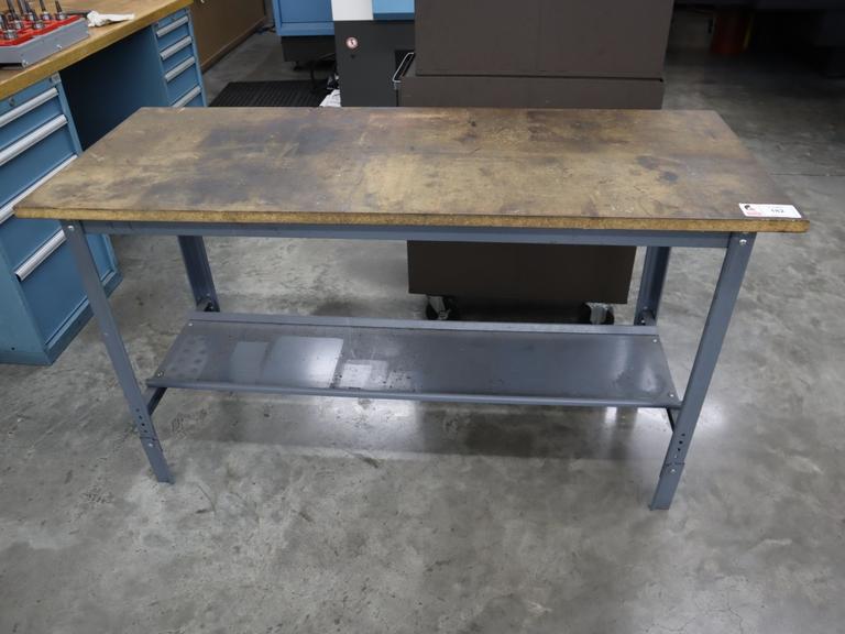 Work Bench with Lower Shelf, 60" x 24" x 34"H