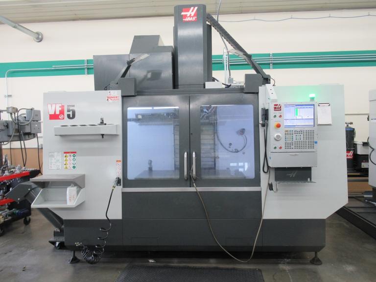 Haas VF-5/50 CNC Vertical Machining Center, Haas NextGen CNC Control, 4th Axis, TSC, Probing, HSM, 30 ATC