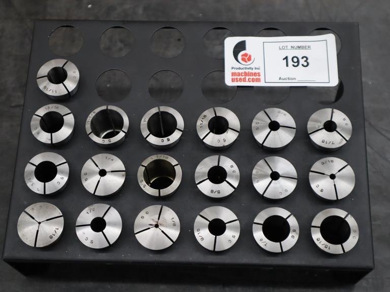 5C Collets in Huot Collet Rack