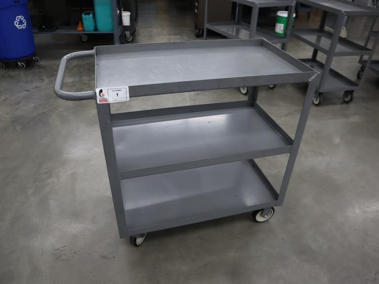 Uline Metal Tool Cart, 3 Shelves
