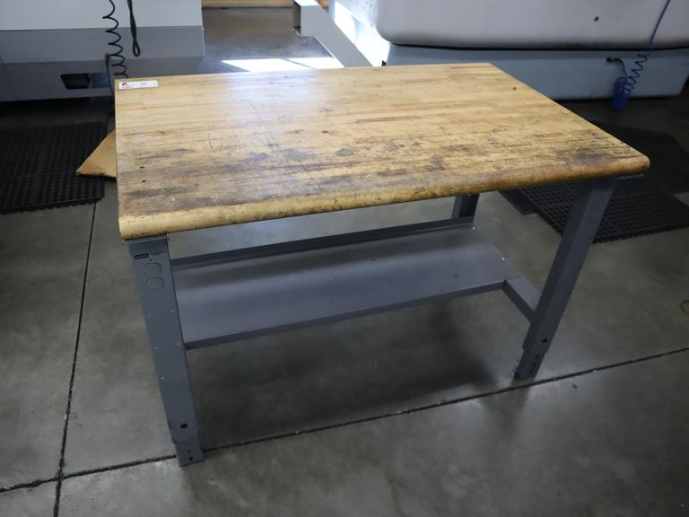 Maple Top Work Bench with Lower Shelf