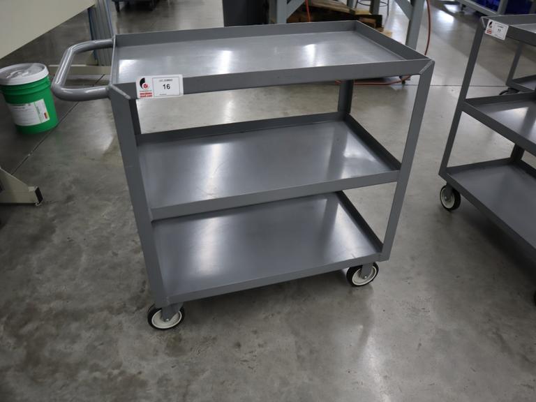 Uline Metal Tool Cart, 3 Shelves