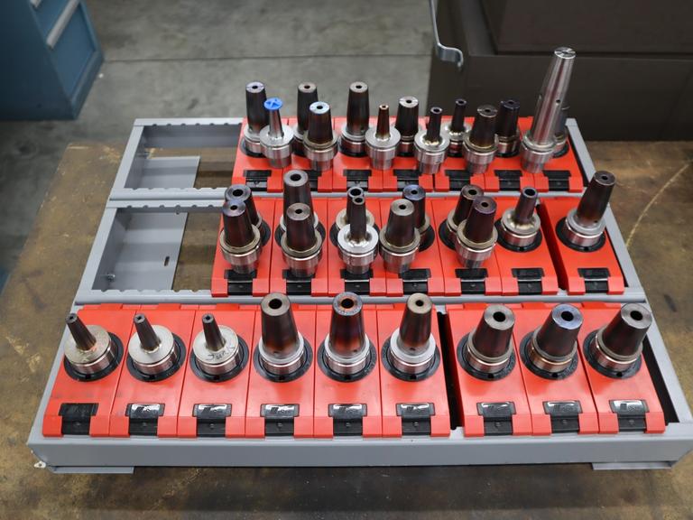 Haimer HSK40 Shrink Fit Tool Holders with Tool Rack - 34 Holders