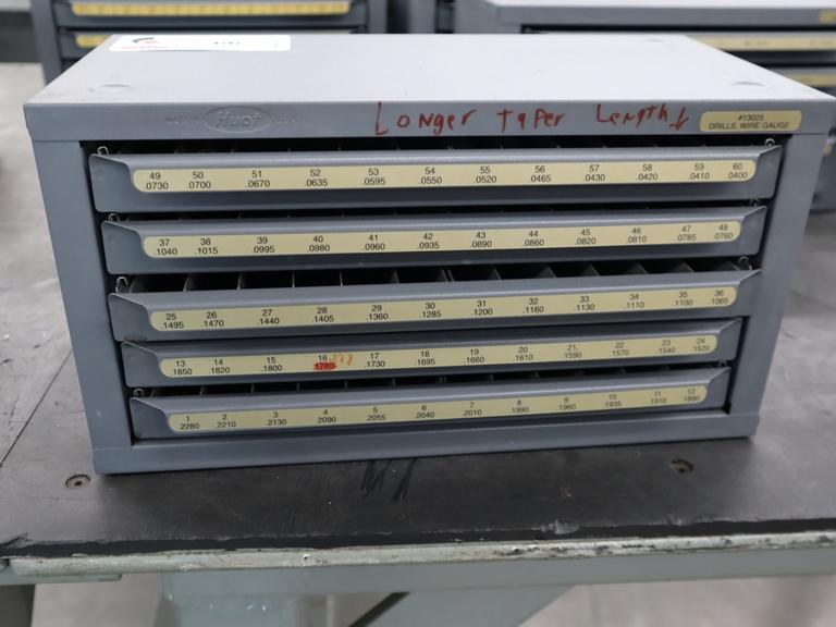 Huot Drill Index, Wire Gauge Drills, 5 Drawer
