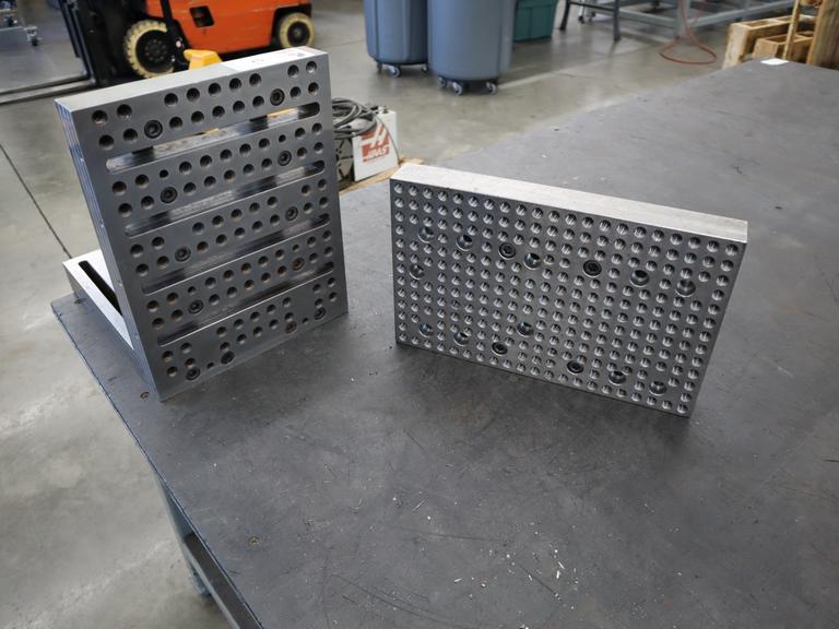 (2) Angle Plates: 12" x 15"H and 16" x 10" High, Drilled and Tapped
