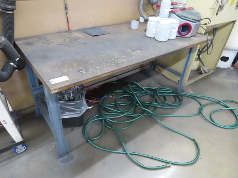 Work Bench w Metal Frame w No Contents
