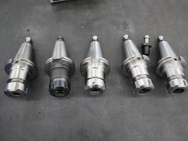 CT50 Taper Tool Holders: (5) ER40 Collet Holders, Haas Retention Knobs