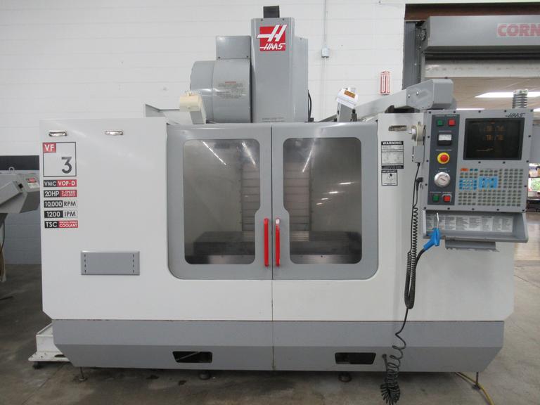 Haas VF-3 CNC Vertical Machining Center, 24 ATC, 10K RPM, 2-Speed Gearbox, 4th Axis Drive, TS Coolant