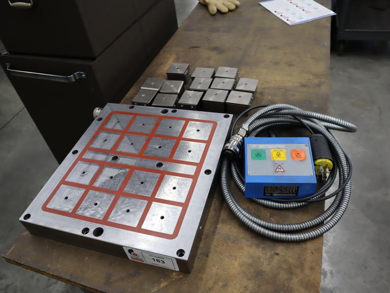 Tecnomagnete Electronic Magnetic Workholding Chuck with Control and Magnetic Blocks, 14" x 16" Base