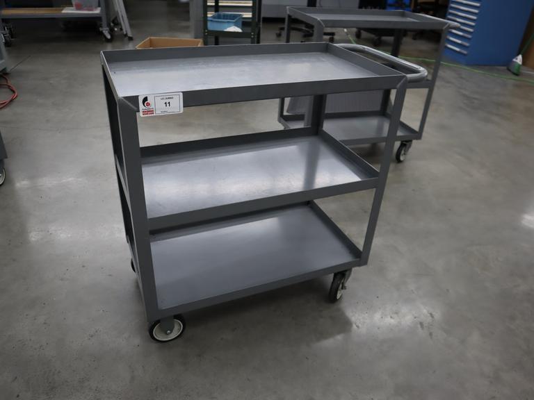 Uline Metal Tool Cart, 3 Shelves
