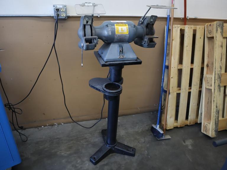Baldor 7307 6" Double End Pedestal Grinder, 1/2 HP, Work Rests, Eye Shields, Single Phase