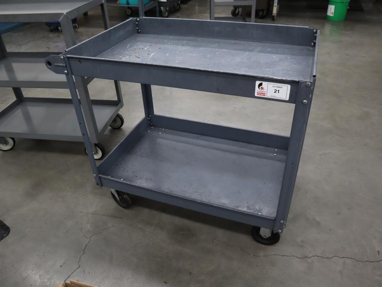 Metal Tool Cart, 2 Shelves