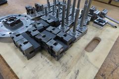 System 3R Macro Pallet / Electrode Holder w Shop Made Top Plates And Graphite
