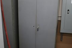 Metal Cabinet, 2 Door, 5 Adjustable Shelves - Contents