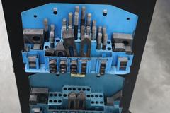 Huot 40 Taper Tool Scoot with (24) CT40 Tool Holders, Step Clamps