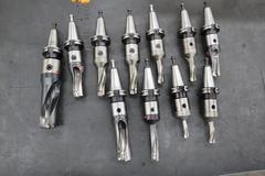Komet Thru Spindle Coolant Insert Drills (9) ABS50 (1) ABS63 -All CT40 Taper Tool Holders